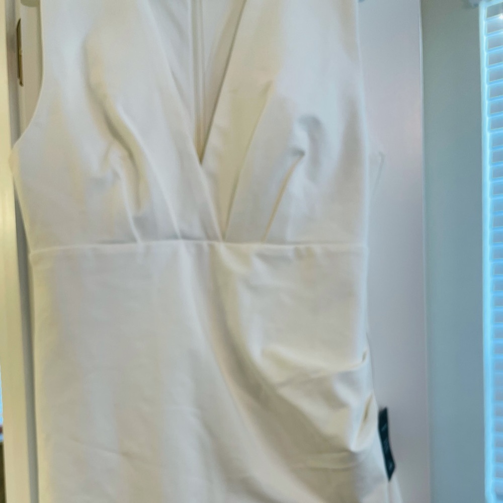 Lulus white faux wrap dress size xl